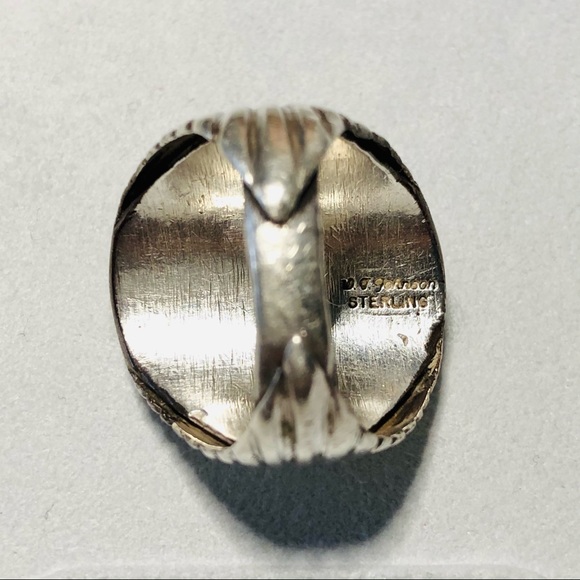 *SOLD* Vintage Navajo Sterling Coral Men’s Ring - Picture 6 of 7